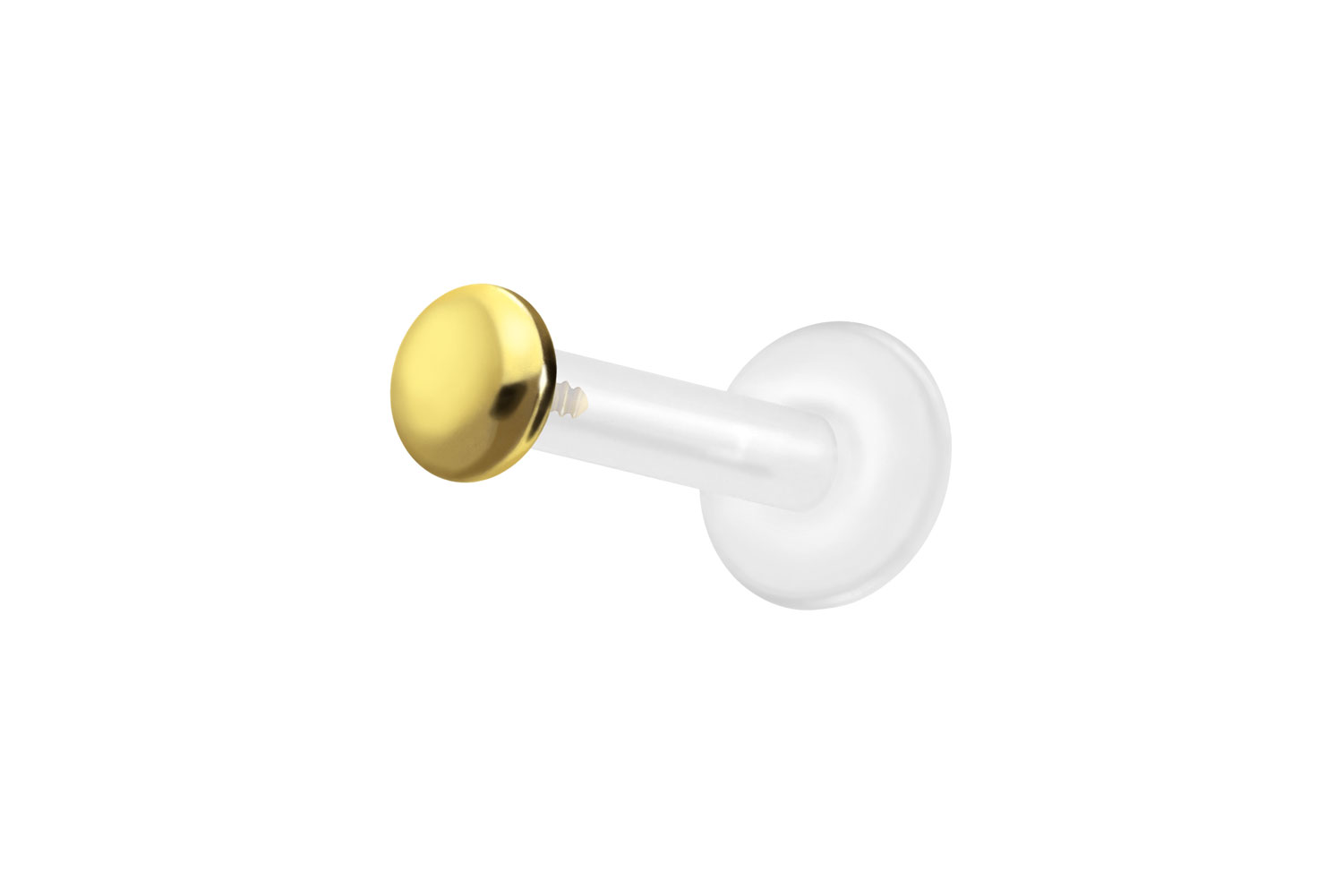 PTFE Labret Piercing mit Innengewinde + Titan-Aufsatz FLACH